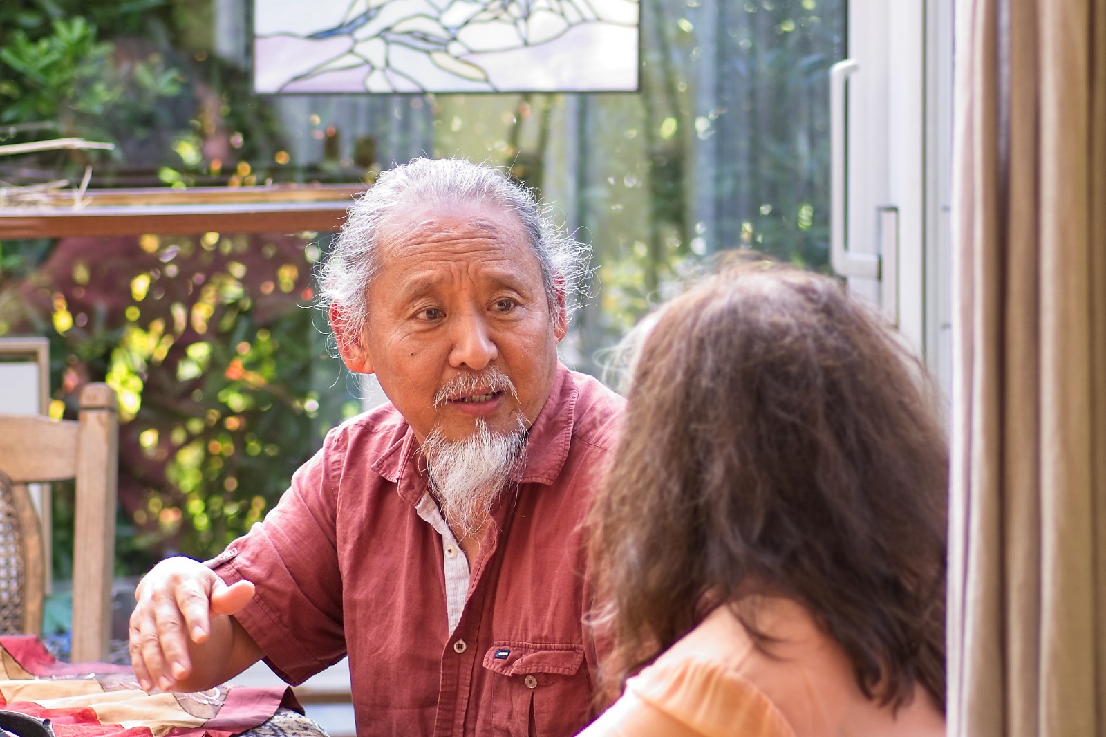 Lama Tenzin Samphel Rinpoche in conversation with students